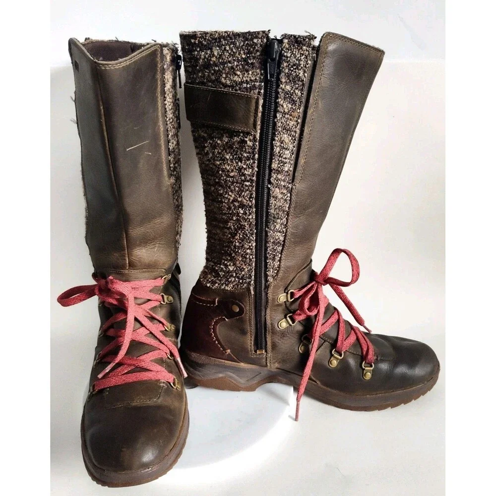 Merrell Winter Knee High Boots Size 10‎ Brown Waterproof Insulated Eventyr Peak